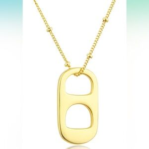 Gold Bottle Cap Necklace